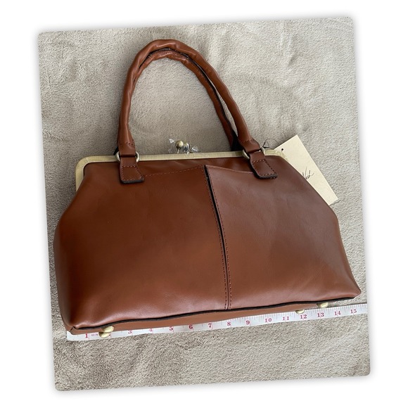 PATRICIA NASH LEATHER ROBINE SATCHEL/SHOULDER BAG TAN - Picture 3 of 5